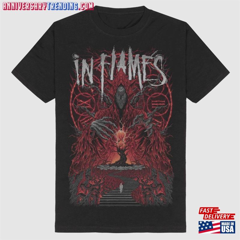 In Flames Band Festival Summer 2023 Tour T-Shirt Retro Tee Gift Shirt Classic Unisex