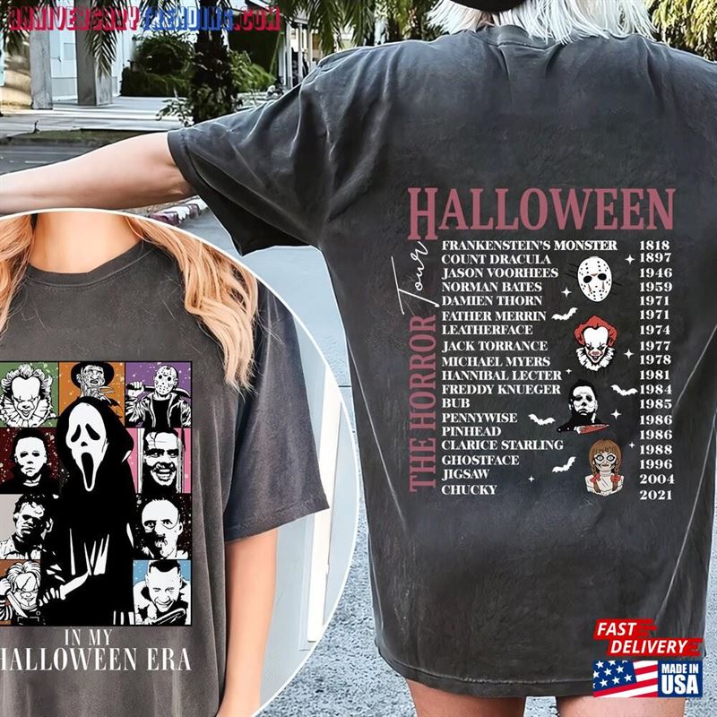 In My Halloween Era Shirt Two Sided Horror Tour Unisex T-Shirt