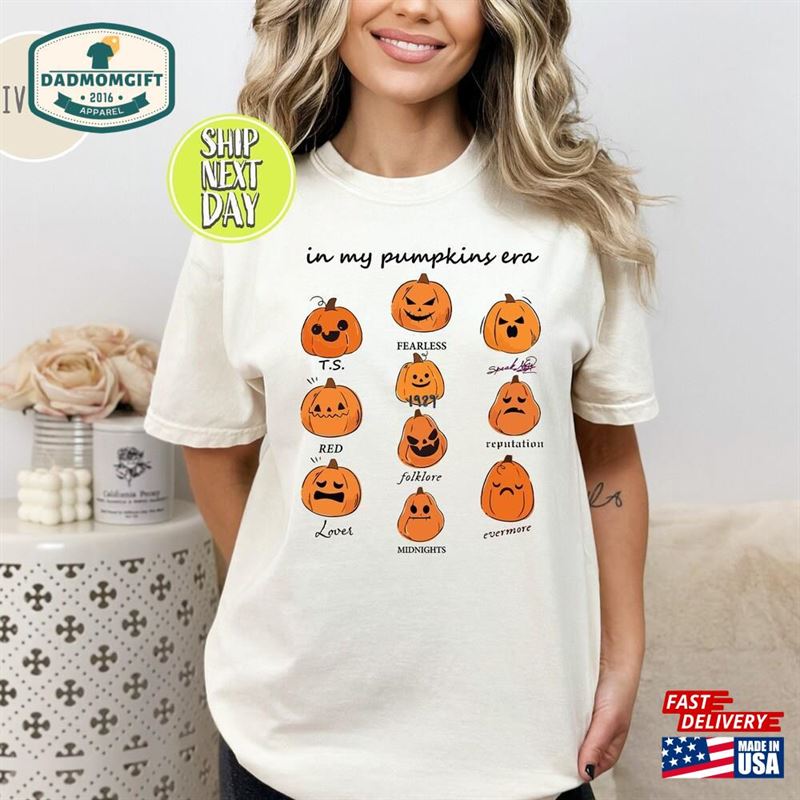 In My Pumpkins Era Shirt Retro Fall Vibes Pumpkin Spice T-Shirt Unisex