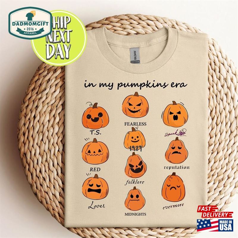 In My Pumpkins Era Shirt Retro Fall Vibes Pumpkin Spice T-Shirt Unisex