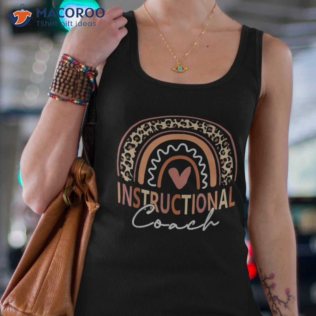 Instructional Coach Leopard Rainbow Supplies Back To School Shirt