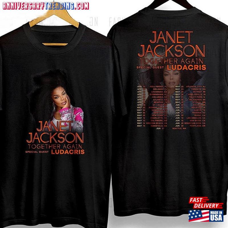 Janet Jackson Together Again Tour 2023 Shirt Sweatshirt For Men And Women Hoodie Classic