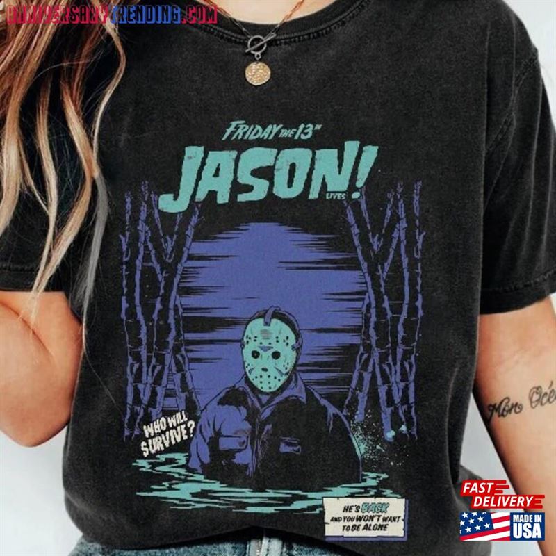 Jason Shirt Friday The 13Th Halloween Horror Movie T-Shirt Unisex