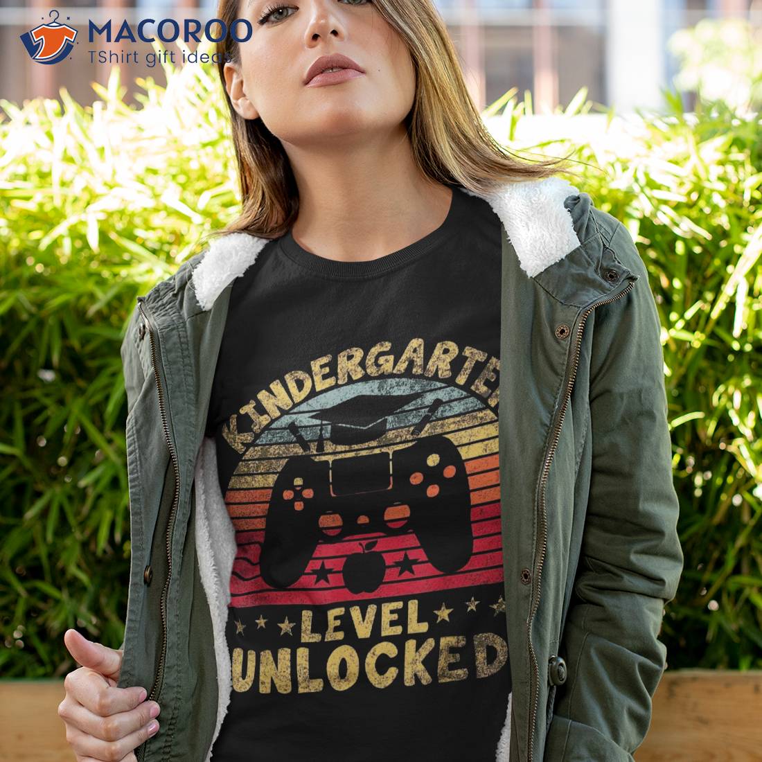 Kindergarten Level Unlocked Video Gamer Back To School Boys Shirt