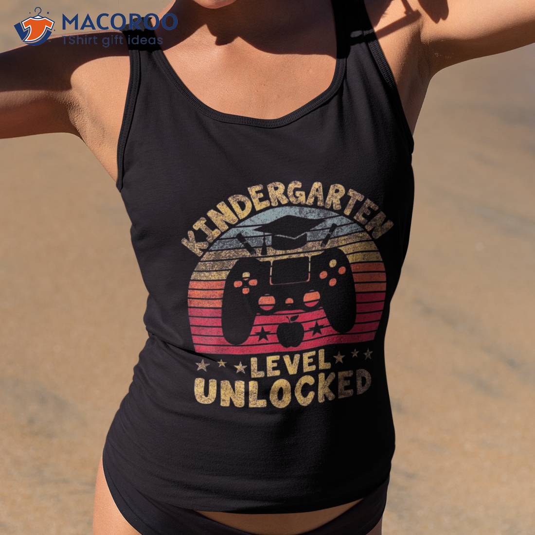 Kindergarten Level Unlocked Video Gamer Back To School Boys Shirt