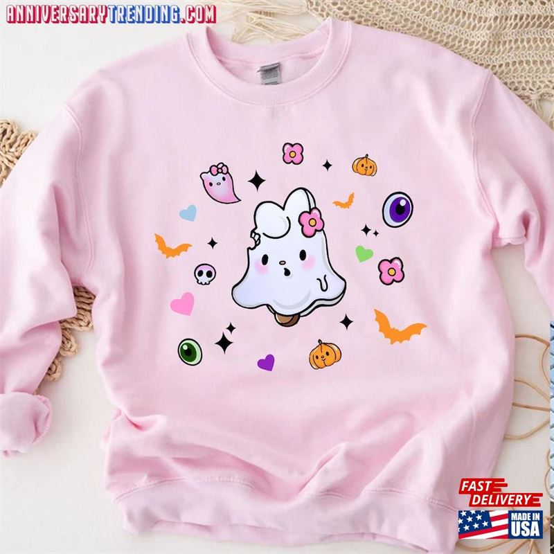 Kitty Halloween Shirt Ice Cream Sweatshirt Kawaii Merch Classic Hoodie