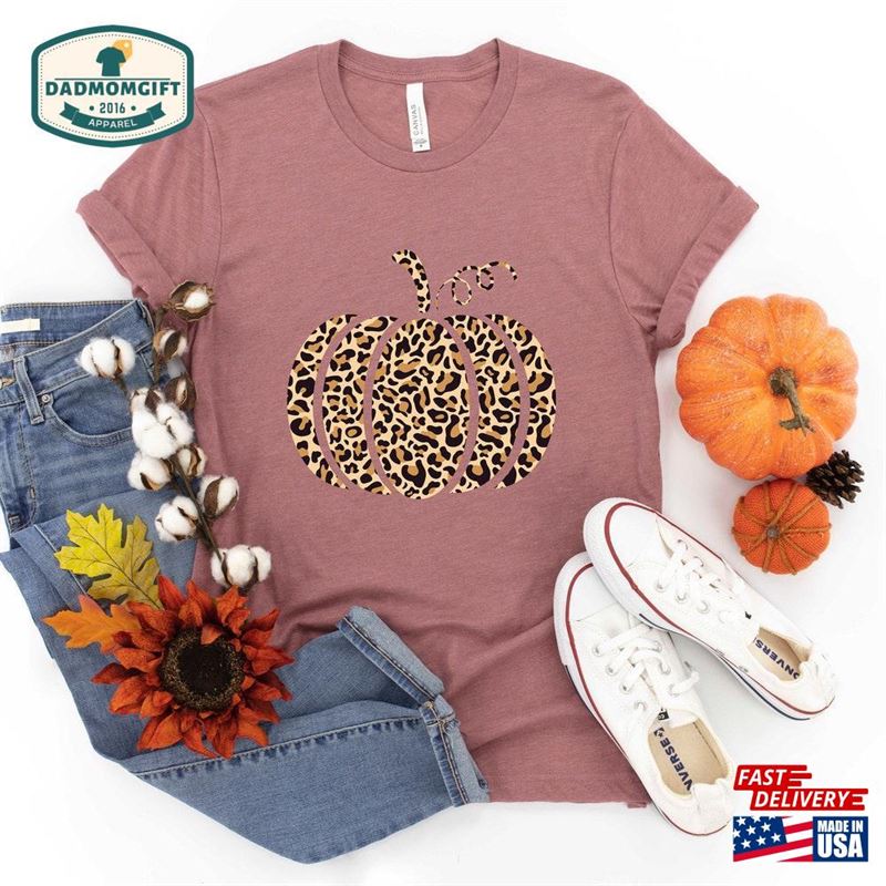 Leopard Pumpkin Shirt Cheetah Thanksgiving Hoodie Classic