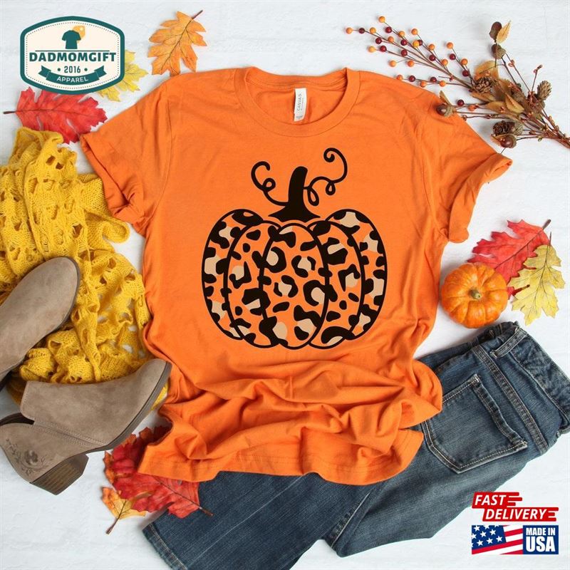 Leopard Pumpkin Shirt Cheetah Thanksgiving Sweatshirt Classic