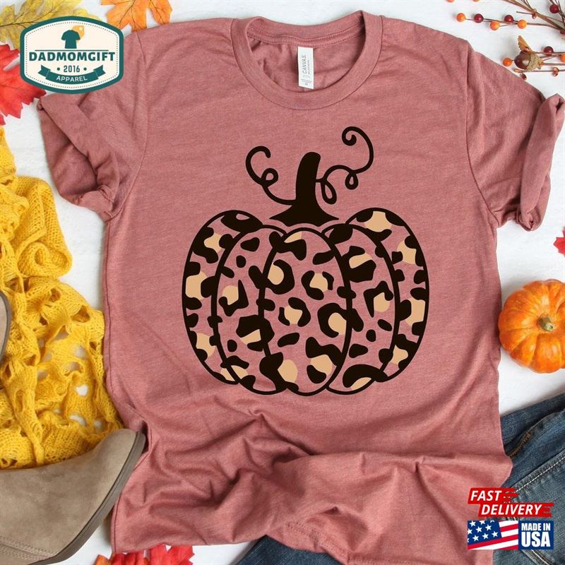 Leopard Pumpkin Shirt Cheetah Thanksgiving Sweatshirt Classic