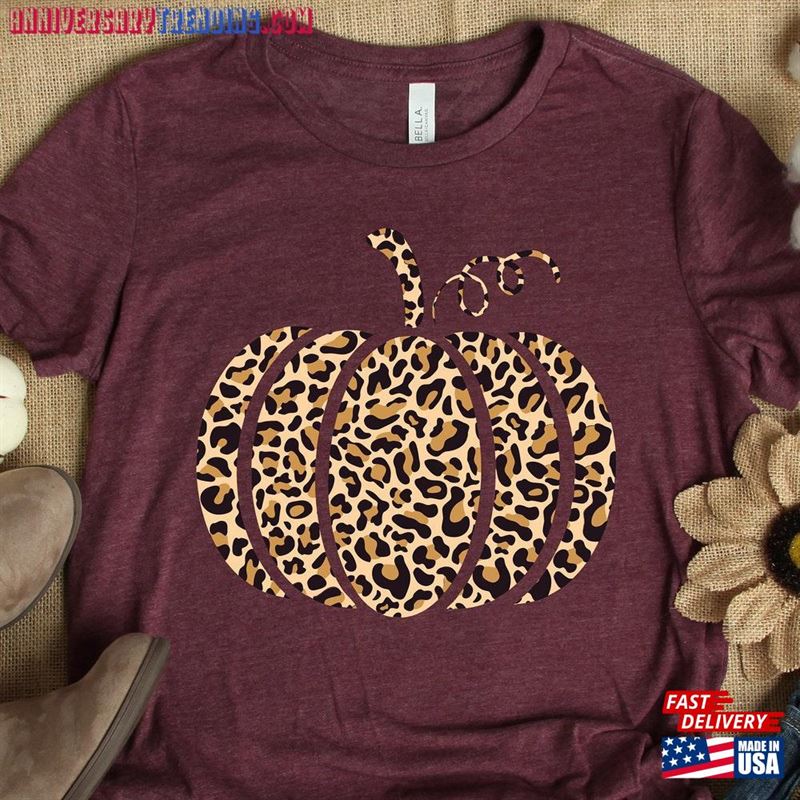 Leopard Pumpkin Shirt Cheetah Thanksgiving Sweatshirt Hoodie