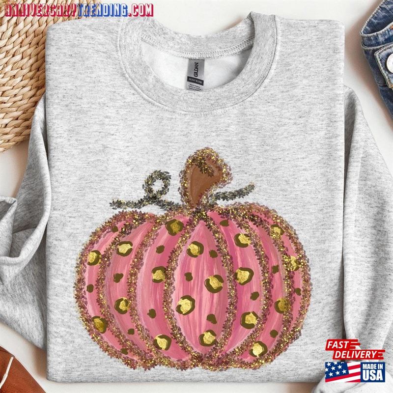 Leopard Pumpkin Sweatshirt Print Halloween Sweater Classic Hoodie