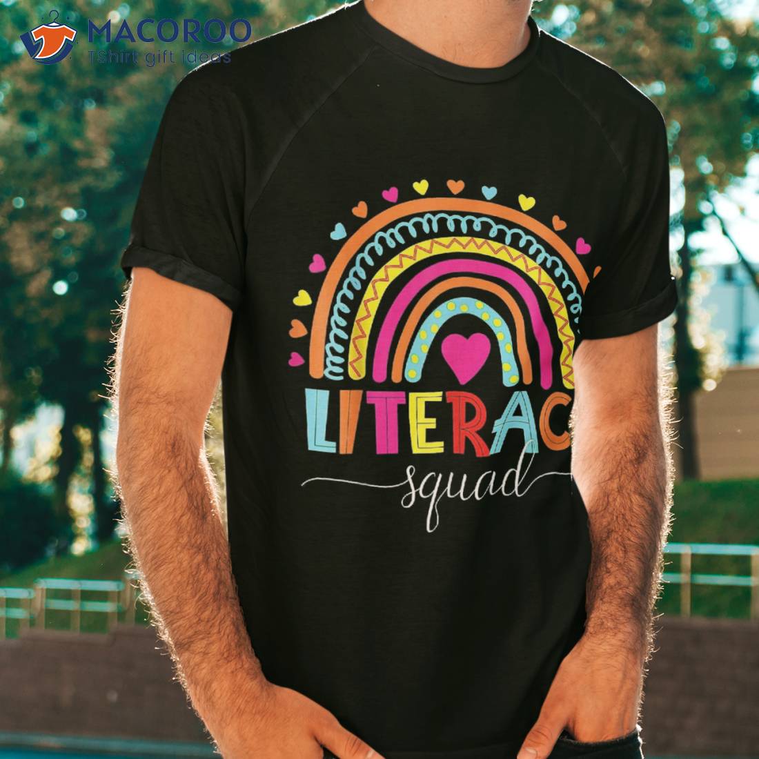 Literacy Squad Reading Teacher Rainbow Back To School Shirt