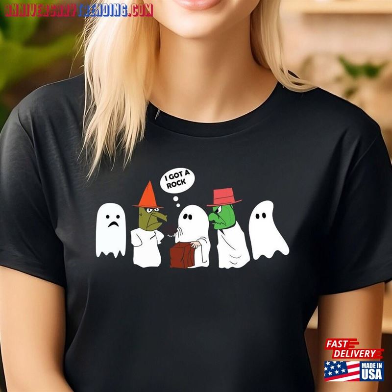 Little Ghosts Shirt I Got A Rock Halloween Cute Fall T-Shirt Unisex