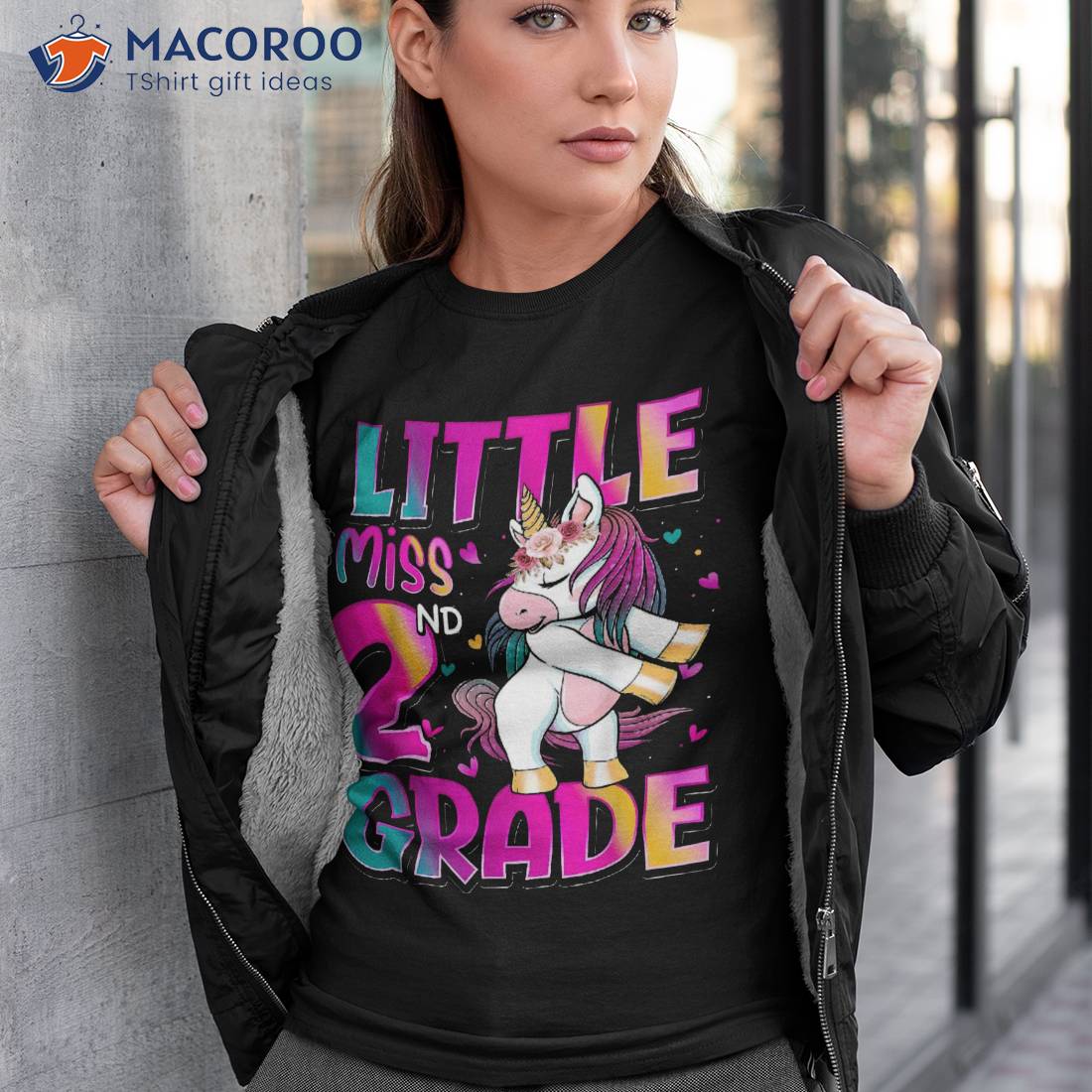 Little Miss 2nd Grade Unicorn Back To School Girls Shirt