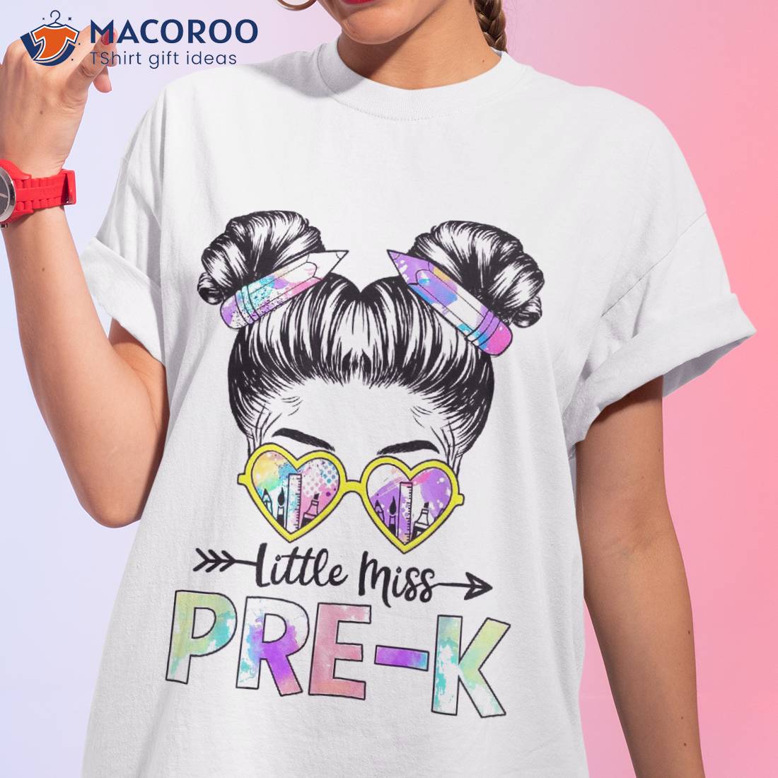 Little Miss Pre K Girl Back To School Shirt Daughter