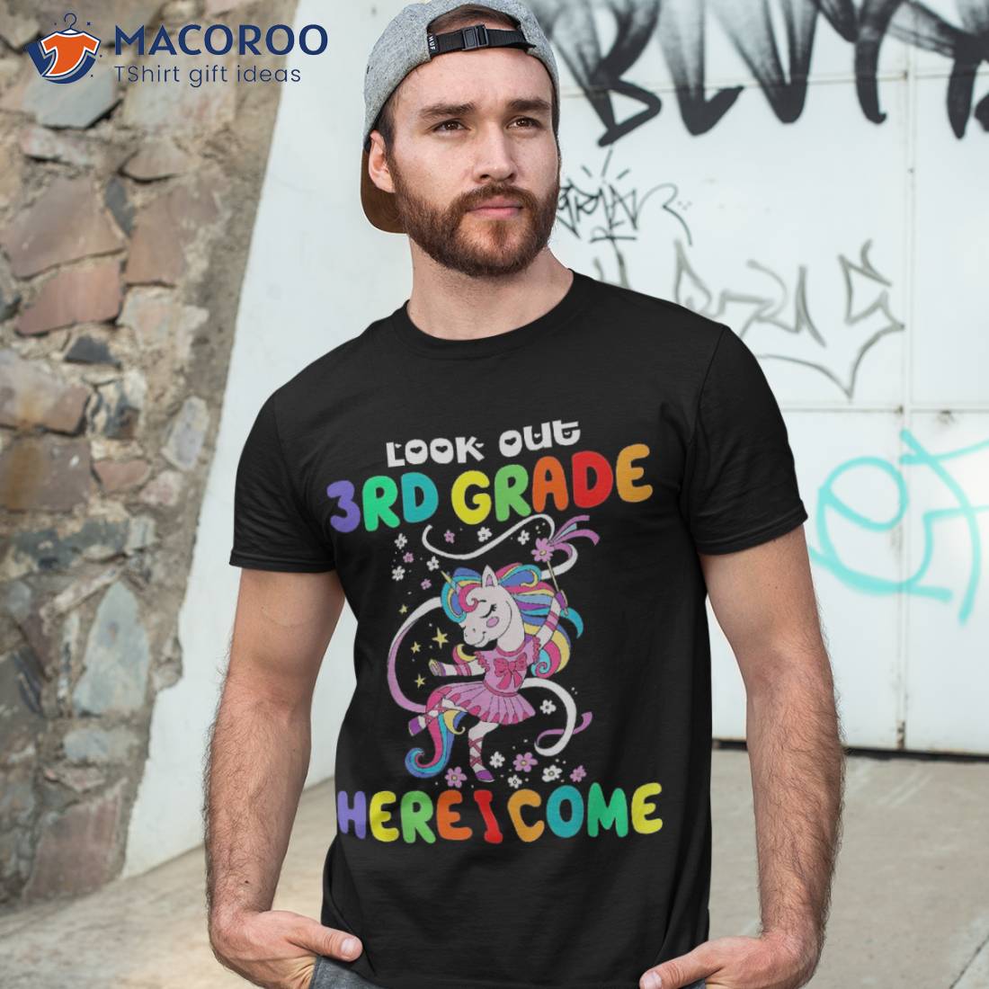 Look Out 3rd Grade Here I Come Unicorn Back To School Shirt