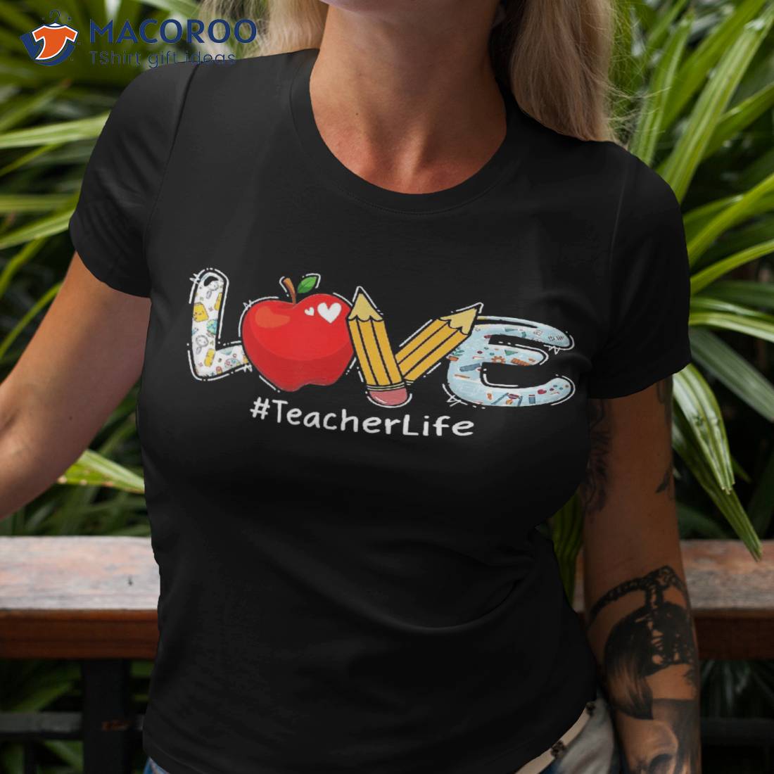 Love Teacher Life Teach Inspire Back To School Shirt