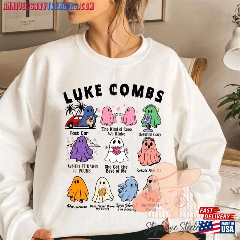 Luke Combs Ghost Halloween Sweatshirt Country Music T-Shirt Classic Unisex