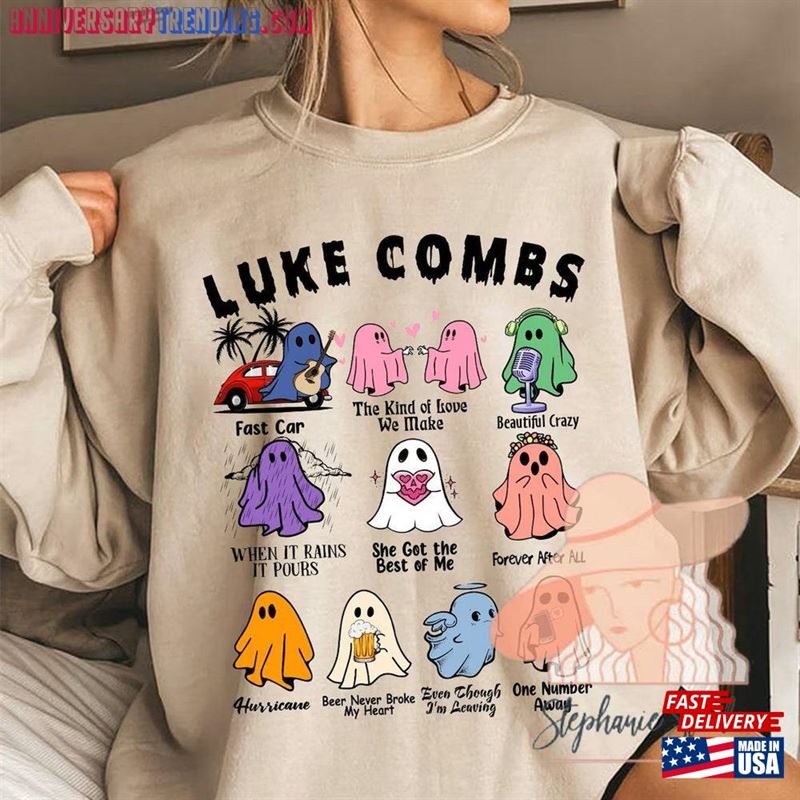 Luke Combs Ghost Halloween Sweatshirt Country Music T-Shirt Classic Unisex