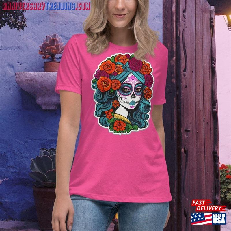 Mexican Catrina T-Shirt Dia De Muertos Shirt Day Of The Dead Classic