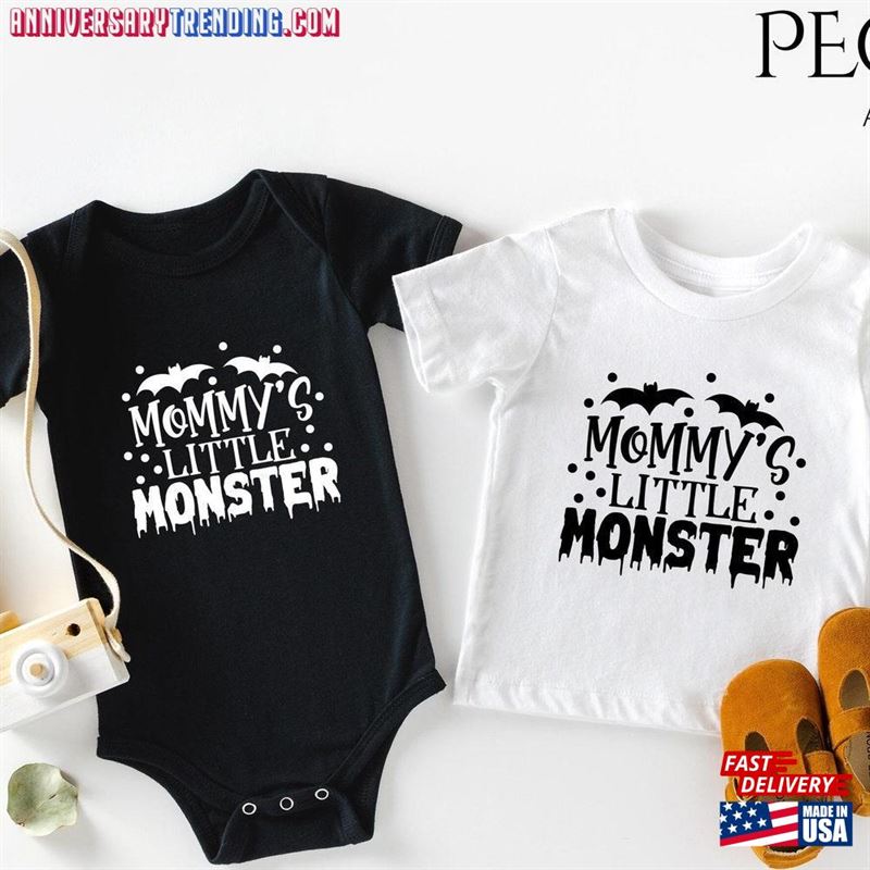 Mommy’s Little Monster Shirt Kids Halloween Tee Hoodie Sweatshirt