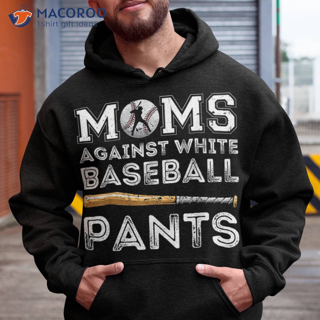 Moms Against White Baseball Pants Funny Mom Shirt