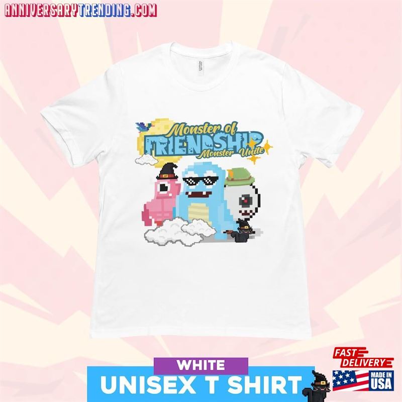 Monster Pixel Character Bff T-Shirt Group Of Friends Matching Classic Unisex