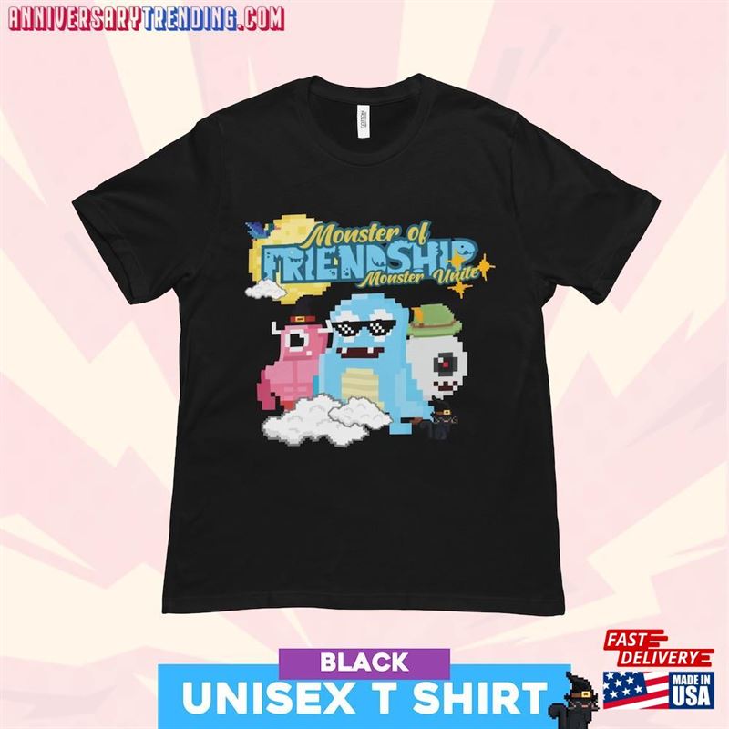 Monster Pixel Character Bff T-Shirt Group Of Friends Matching Classic Unisex Monster Pixel Character Bff T-Shirt Group Of Friends Matching Classic Unisex