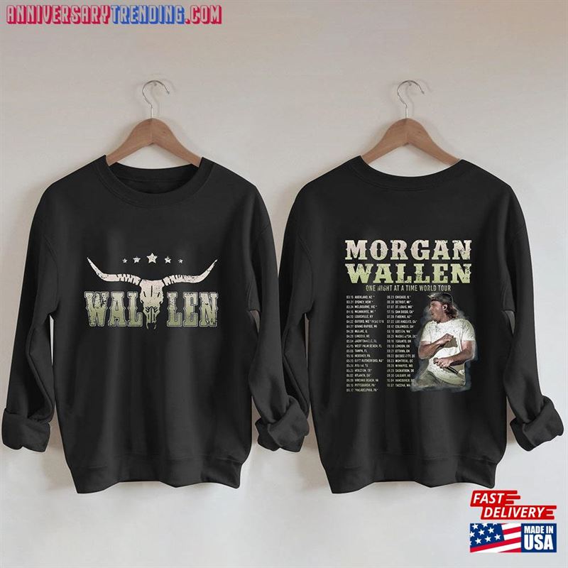 Morgan Wallen One Night At A Time Tour 2023 Sweatshirt Shirt For Men And Women Gift On Halloween Classic