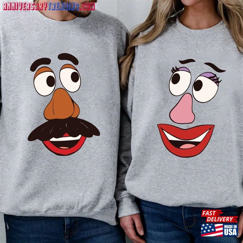 Mr Potato And Mrs Head Thanksgiving Couple T-Shirt Fall Family Matching Sweahirt Classic Sweatshirt