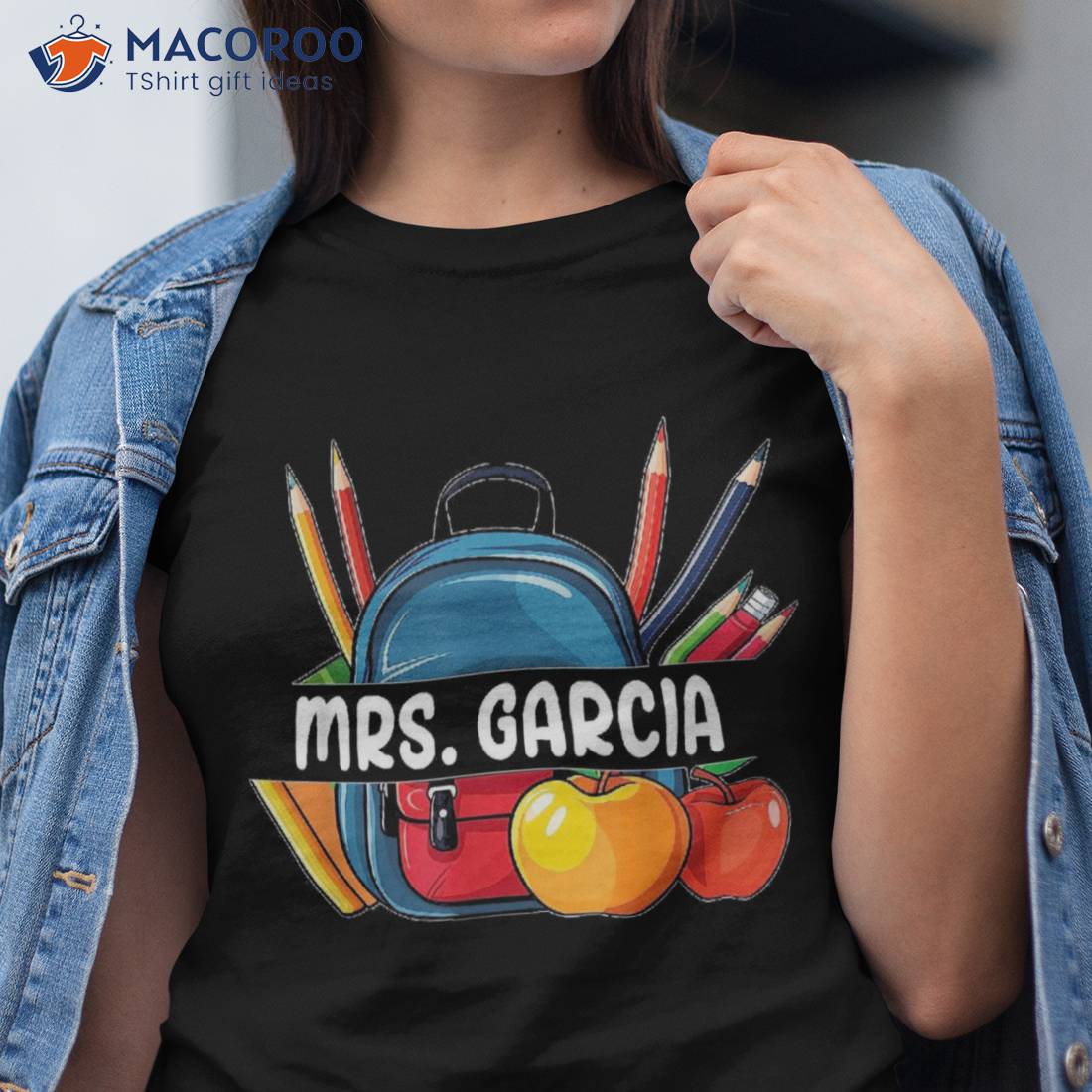 Mrs. Garcia Personalized Name Back To School Teacher Shirt