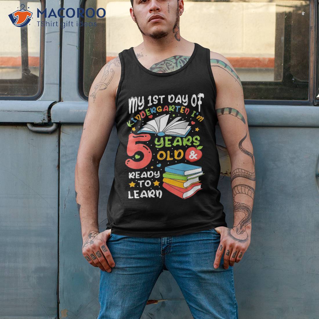 My First Day Of Kindergarten 5 Years Old Back To School Shirt My First Day Of Kindergarten 5 Years Old Back To School Shirt