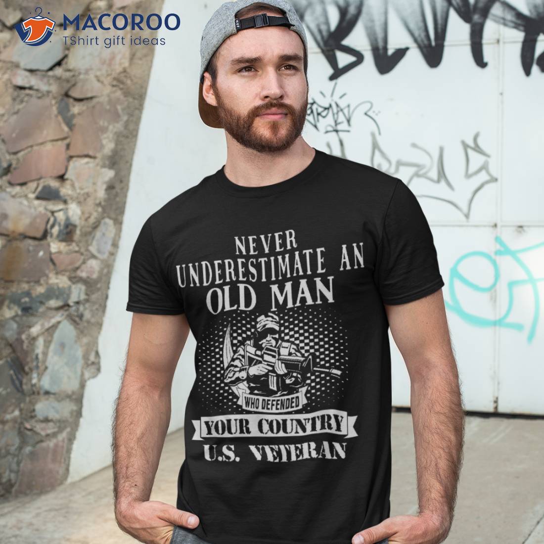 Never Underestimate An Old Man Funny Us Veteran Shirt