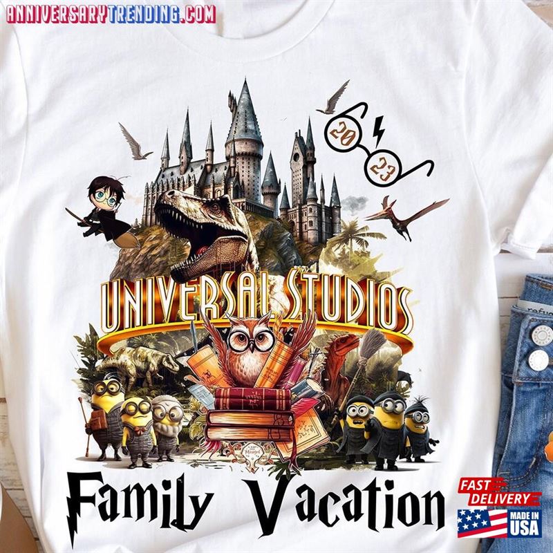 New 2023 Custom Universal Family Matching Shirt Vacation Shirts Jurassic Hp Personalized Dt245 Classic Sweatshirt