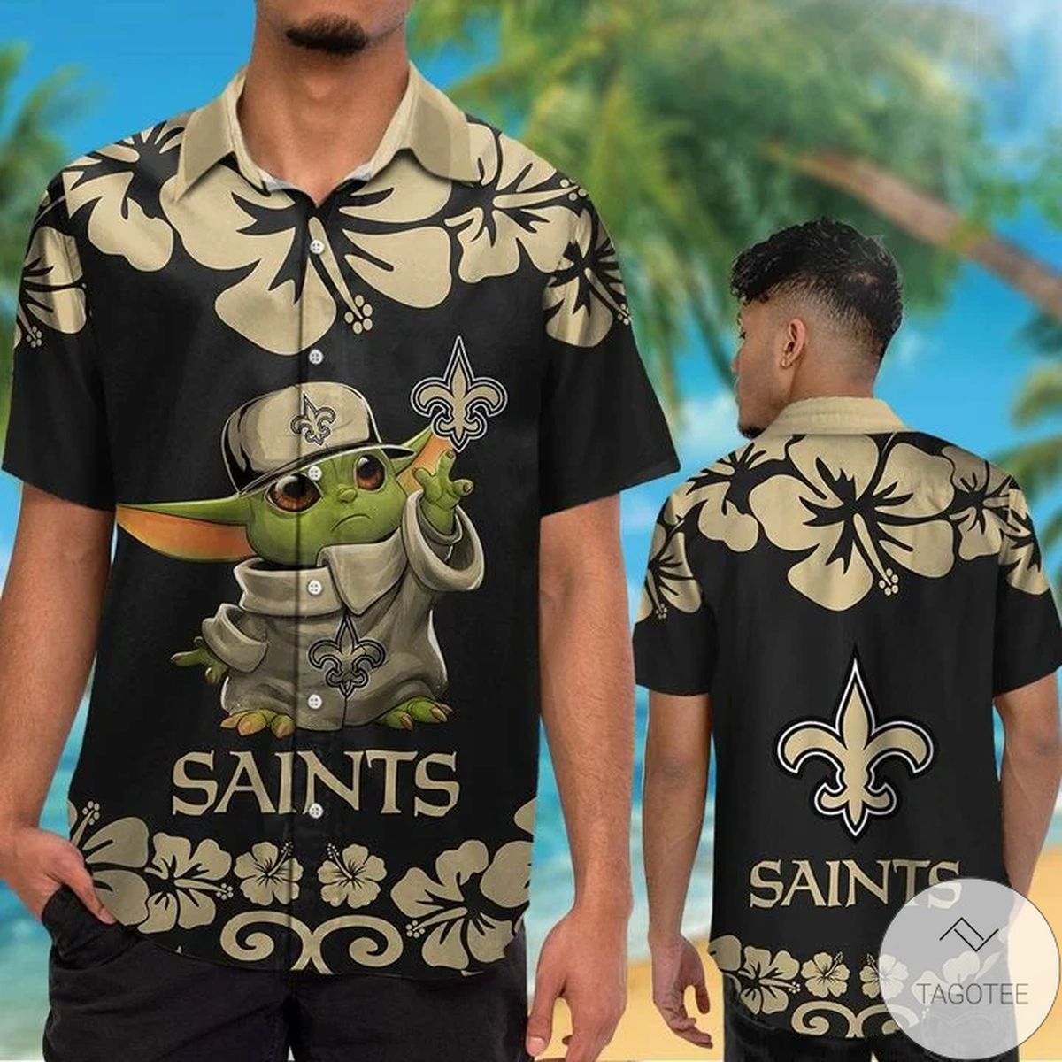 New Orleans Saints Baby Yoda Hawaiian Shirt