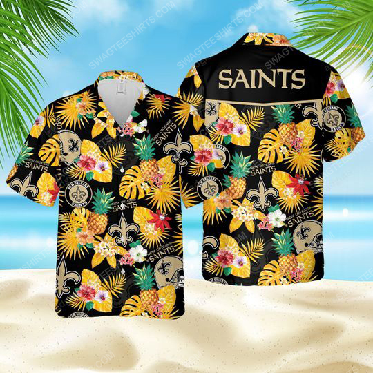 New Orleans Saints Football Team Summer Vacation Hawaiian Shirt