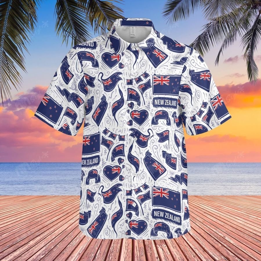 New Zealand Flag Pattern Hawaii Shirt