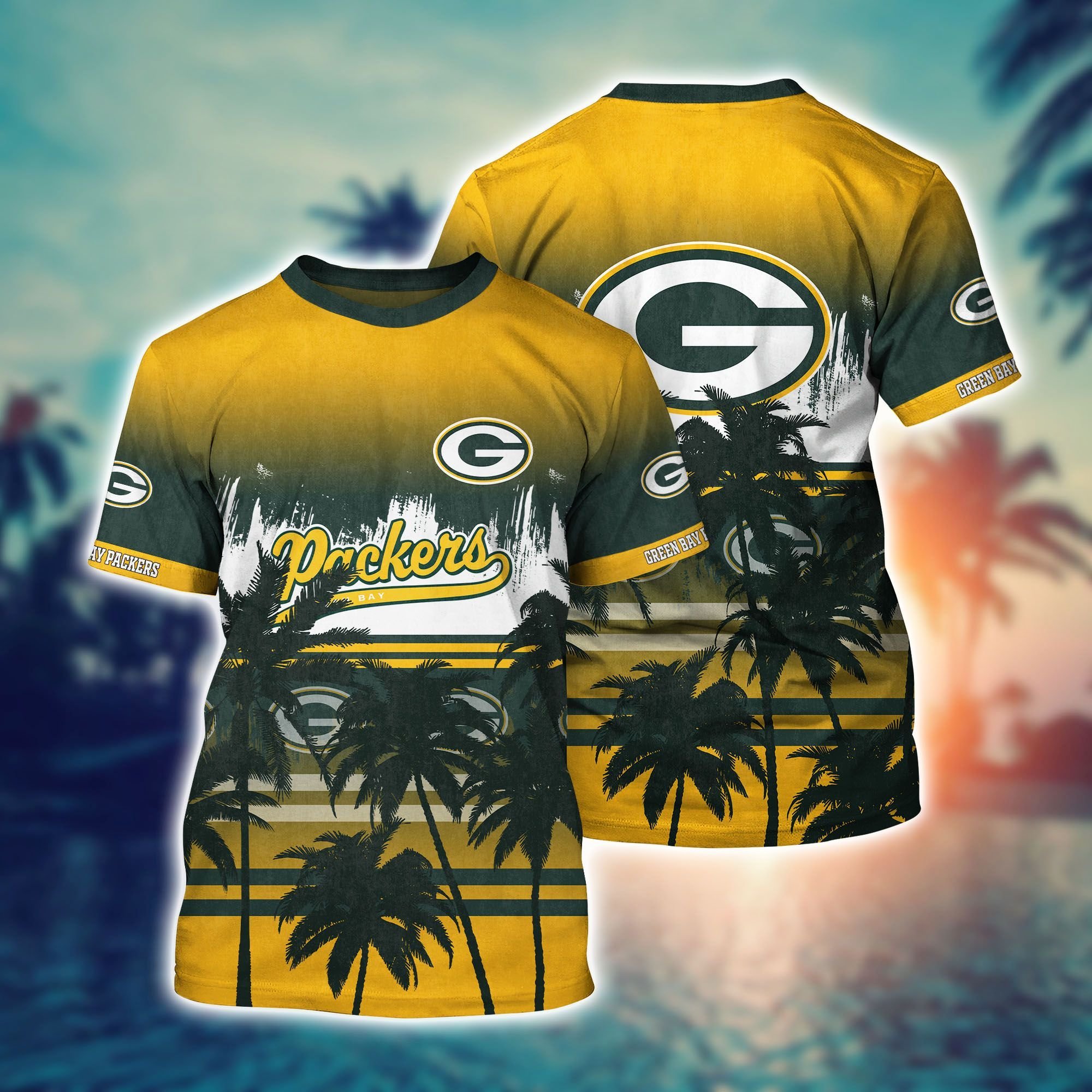 Nfl Green Bay Packers Coconut Island Hawaiian 3D Shirt