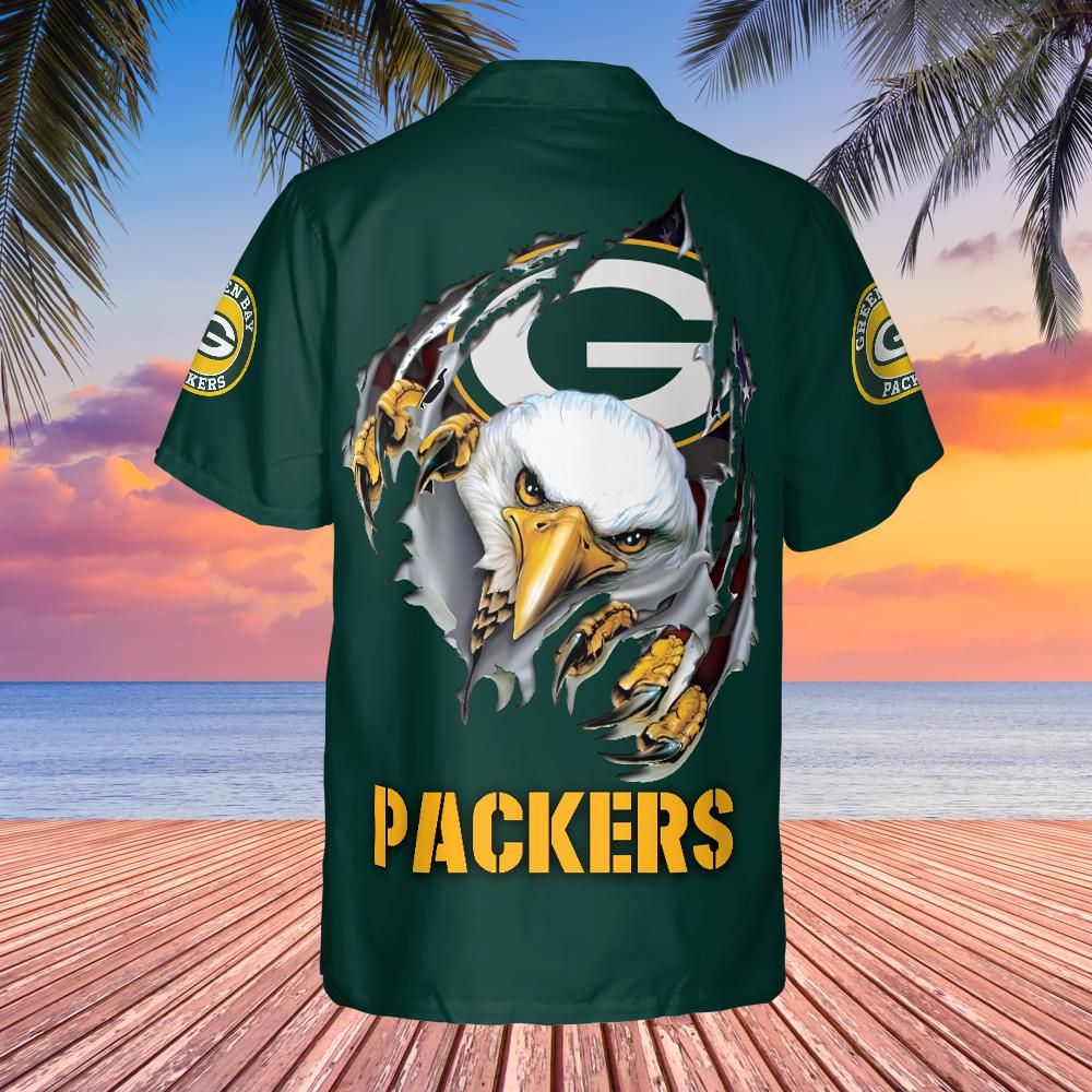 Nfl Green Bay Packers Patriot Day September 11Th Button Hawaiian Shirt