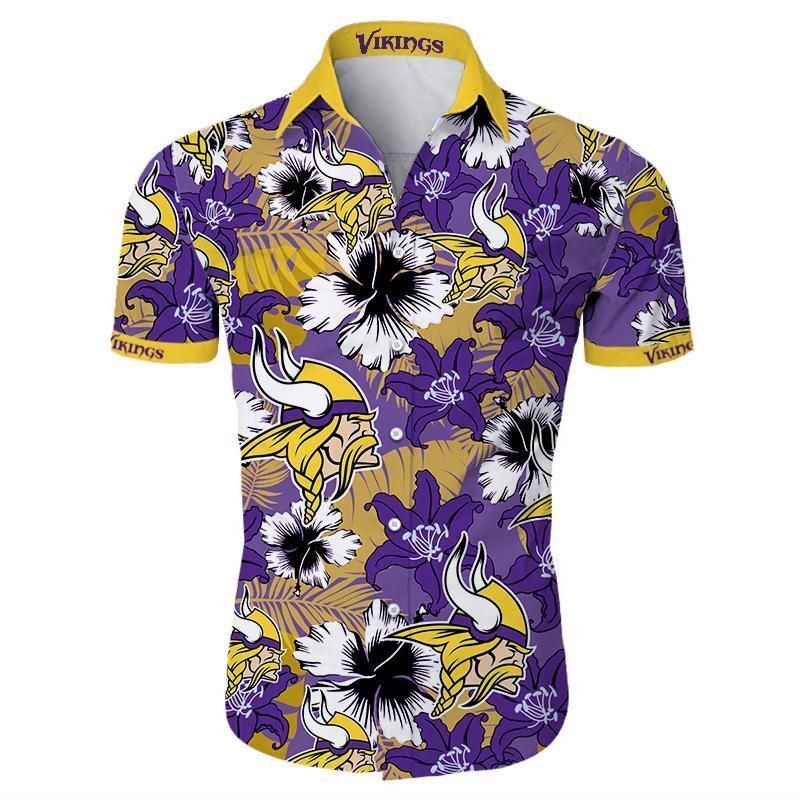 Nfl Minnesota Vikings Hawaiian Shirt Summer Button Up