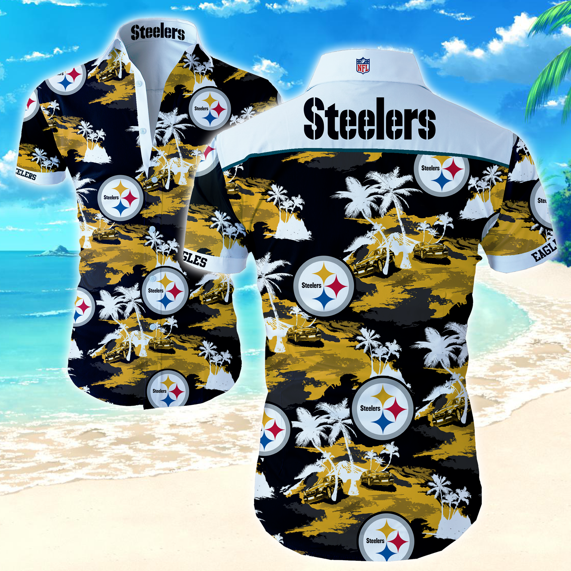 Nfl Pittsburgh Steelers Hawaiian Shirt Summer Button Up