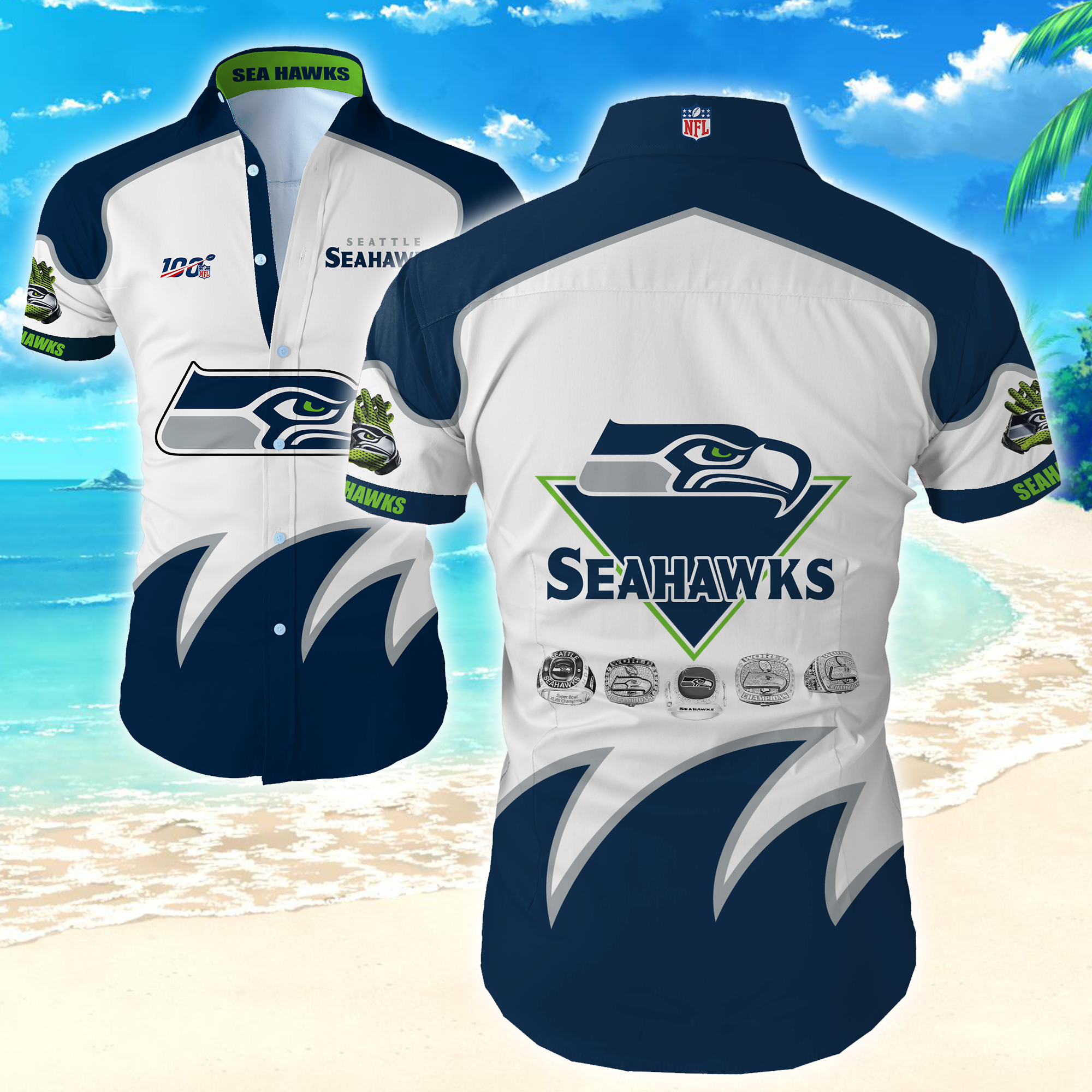 Nfl Seattle Seahawks Hawaiian Shirt Summer Button Up