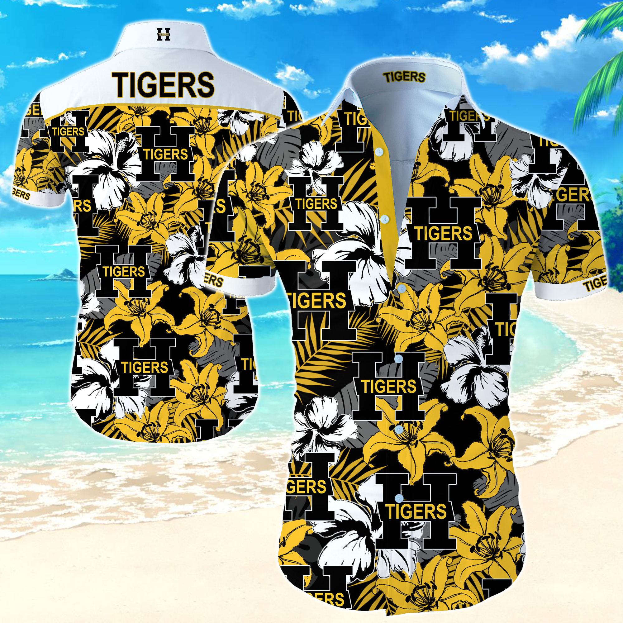 Nhl Hamilton Tigers Hawaiian Shirt Summer Button Up