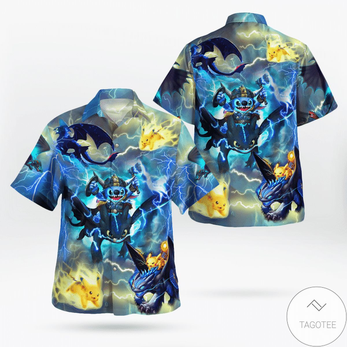 Night Fury On The Sky Hawaiian Shirt