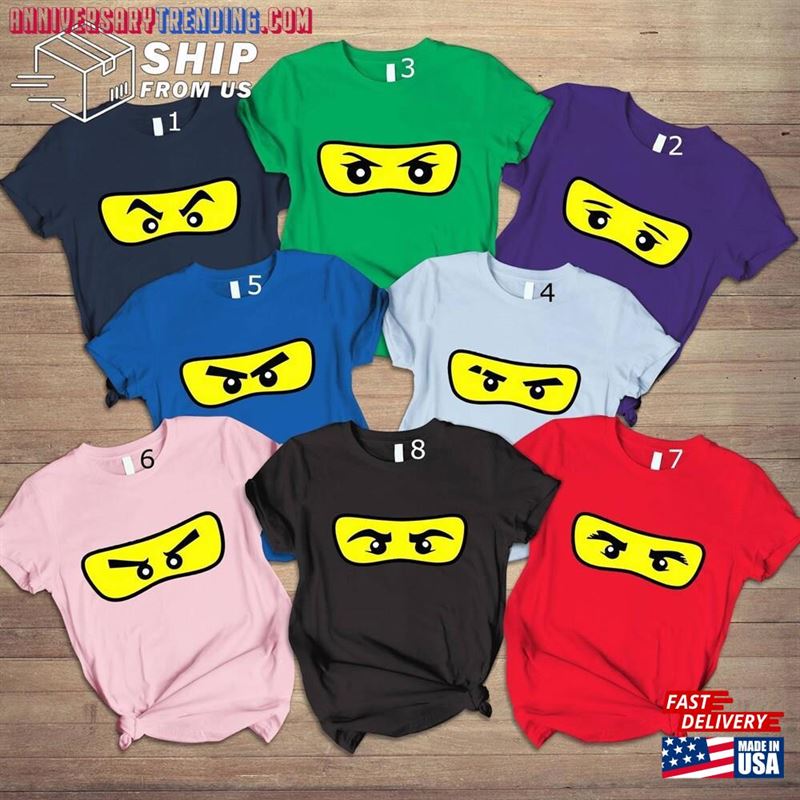 Ninja Eyes Halloween Shirt Family Matching Shirts Group Costume Sweatshirt Hoodie