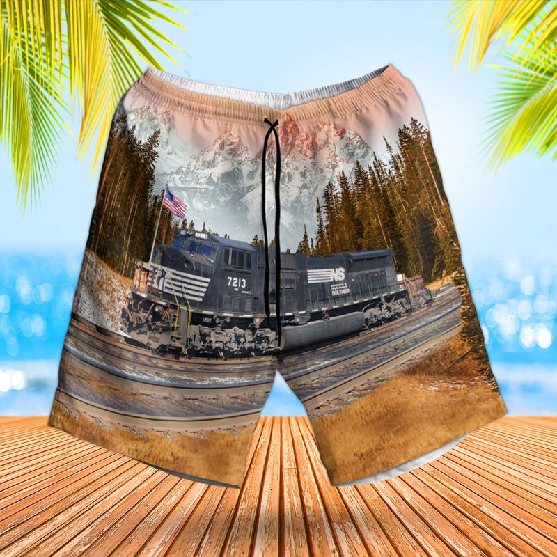 Norfolk Southern Railway Sd80Mac Hawaiian Shirt