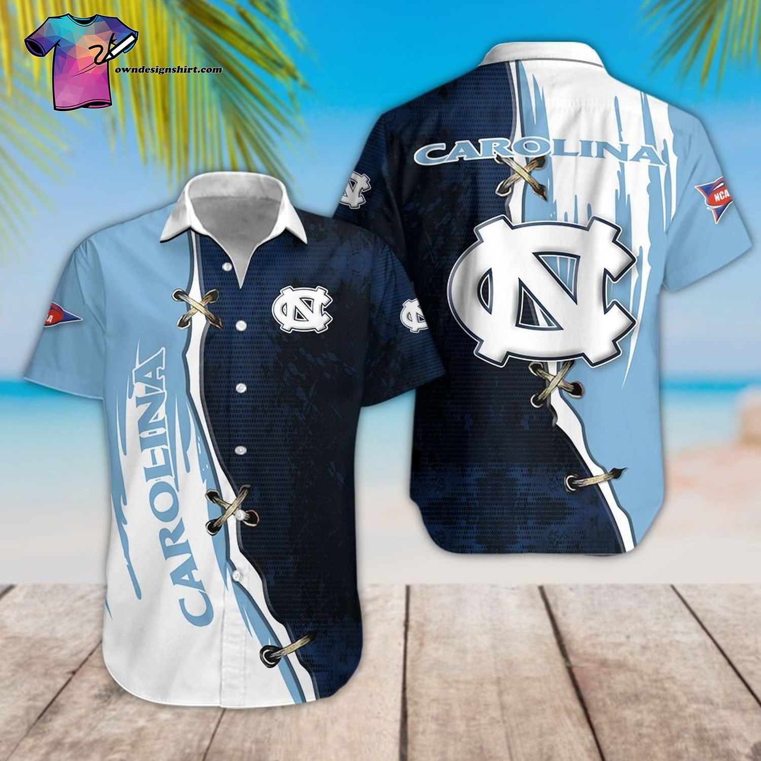 North Carolina Tar Heels Tropical Hawaiian Shirt