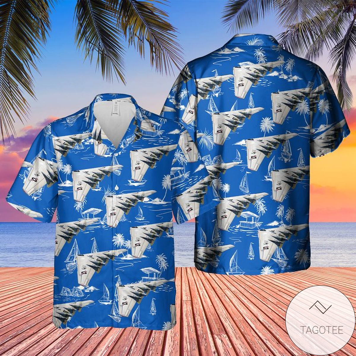 Northrop Xb-35 Flying Wing Hawaiian Shirt- Tagotee