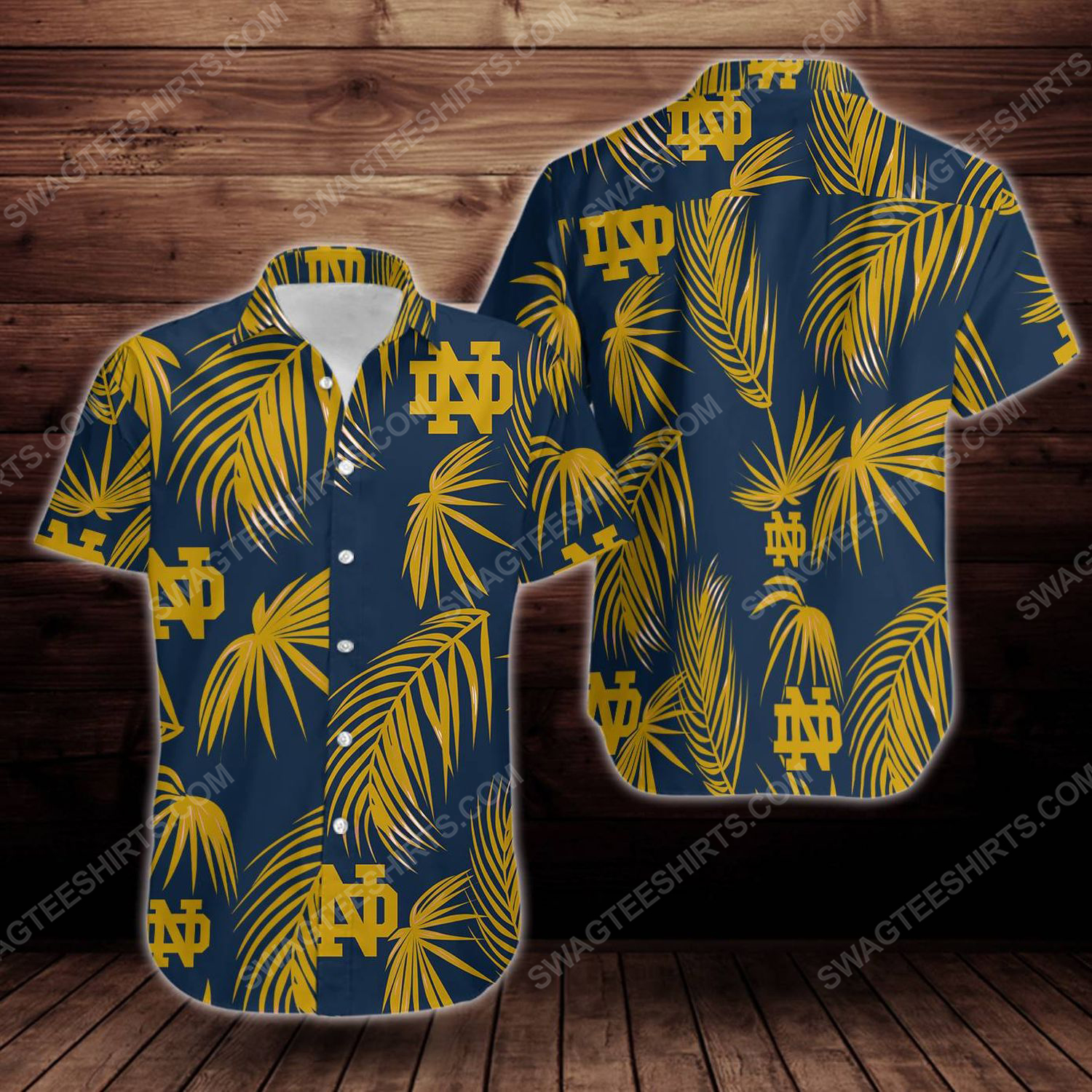 Notre Dame Fighting Irish Short Sleeve Hawaiian Shirt