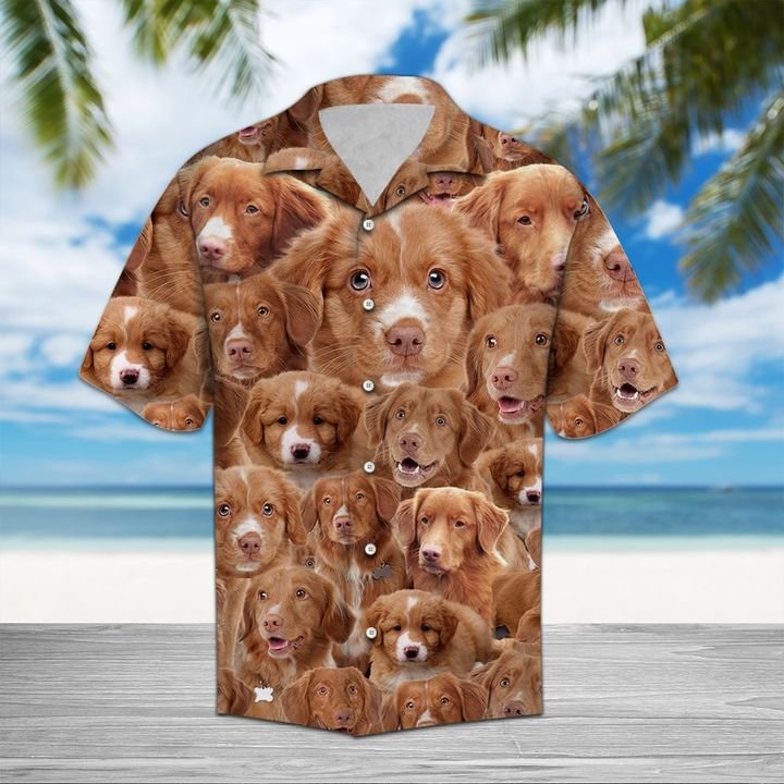 Nova Scotia Duck Tolling Retriever Hawaiian Shirt Summer Button Up